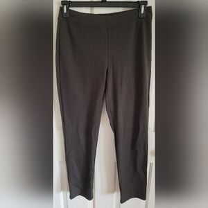 Eileen Fisher Women's Stretch Olive Green Jersey Knit Straight Pant Size Small